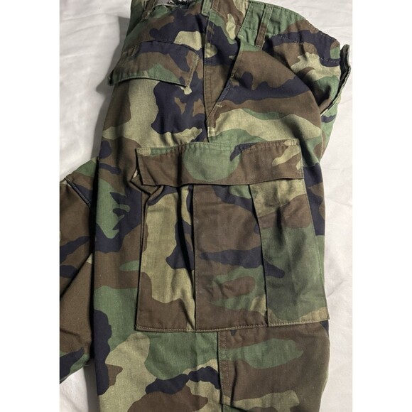 Combat Woodland Camouflage vintage Small/regular waste 27”to 31” X 29, 80’s Camo - Picture 5 of 11